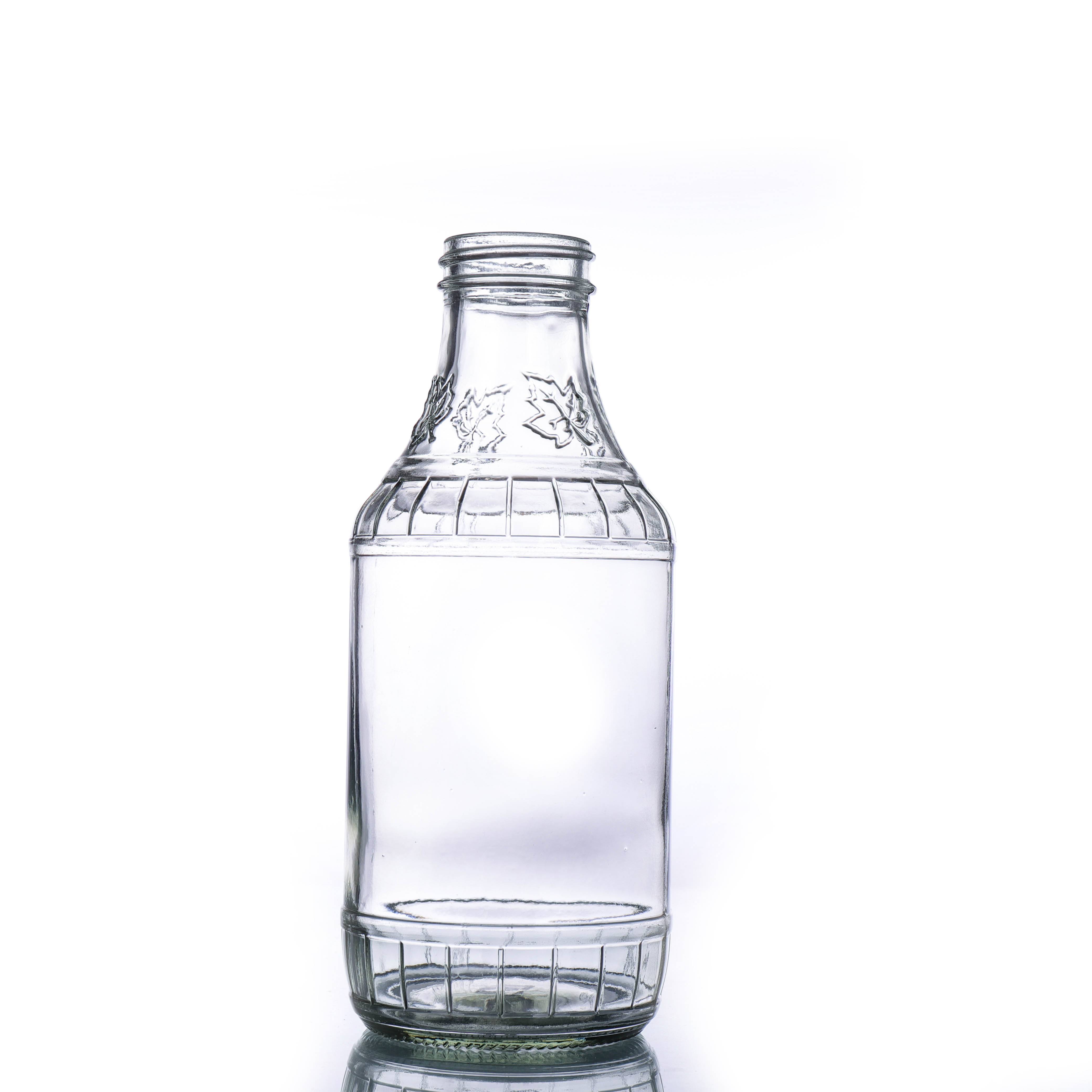 Tovarniško poceni steklena steklenica za vroče vode Majhna steklenica iz prozornega stekla 16 oz s premerom 38 mm – Ant Glass