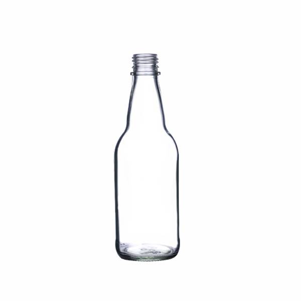 Factory Promotional Clear Glass Bottle - 5oz/10oz Glass Woozy Hot Sauce Bottle with Ribbed 24mm plastic Cap – Ant Glass