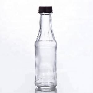 180ml glass ketchup fish sauce bottle with plastic cap