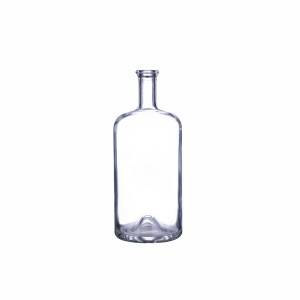 Botellas de licor de enebro de vidrio transparente de 375 ml