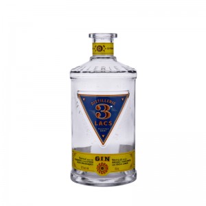 750ml Custom Logo Distillerie 3 lacs Ukir botol Flint