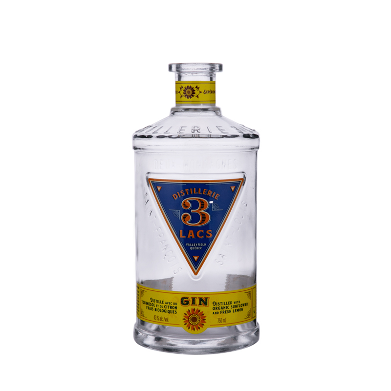 Good Quality Custom Bottle - 750ml Custom Logo Distillerie 3 lacs Carving Flint bottle – Ant Glass