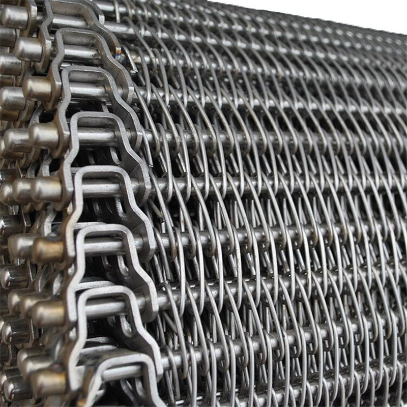Flexible Rod Conveyor Belts For Multi-tier Spiral Conveyor In Food Industry
