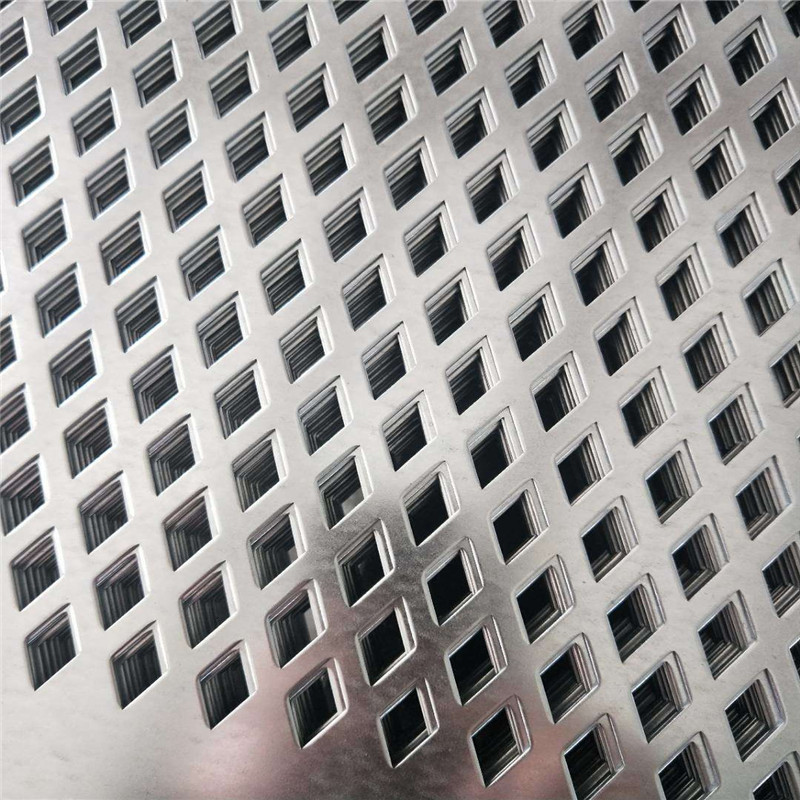 Diamond Hole Galvanized Perforated Metal Mesh / Perforated Metal Aluminum Mesh