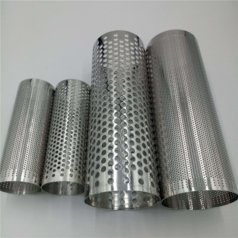 customized design stainless steel perforated round tube basket filter