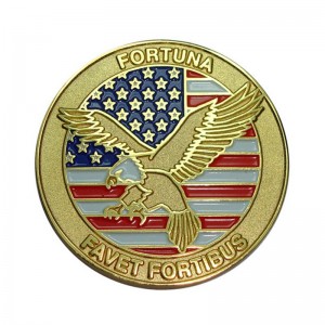 Challenge Coin Custom Design Stamping Engraved Souvenir Commemorative Coin Metal Plated Copper