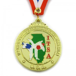Китай медаль ясаучы тәэмин итүче Глод махсус металл тхэквондо медале иясе
