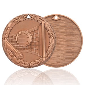 Fabrieksvervaardiging Aandenkings Goud Silwer Koper Metaal Voetbal Volleybal Basketbal Pasgemaakte Sportmedaljes Medaljon