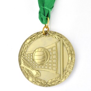 Factory Manufacturing Souvenir Gold Silver Copper Metal Football Volleyball Basketball Custom Sports Medals Medallion