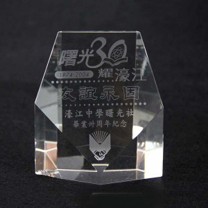 Sublimation Sports Competition Event Awards Souvenir Glass Crystal Metal Acrylic Crystal Badminton Trophy