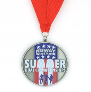 Souvenir Zinc Alloy Custom Logo Metal Summer Dual Championships Wrestling Judo Taekwondo Karate Marathon Running Sport Medal
