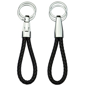 Mga Accessory ng Key Chain ng Sasakyan Mahabang Pu Leather Cord Charm Keyring Keyring Handmade na tinirintas na Leather Rope Leather Strap Keychain