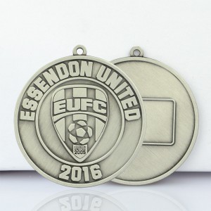 ក្រុមហ៊ុនផលិតតម្លៃថោក OEM ODM Die Cast Bespoke Souvenir Vintage Silver Sport Award Metal Custom Die Casting Medal