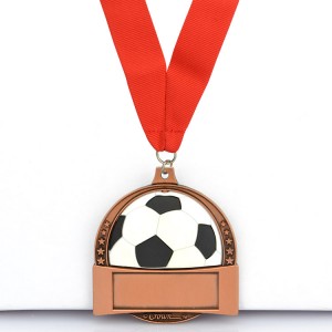Topdan Fabrik Xüsusi Dizayn Ucuz Futbol Medalı