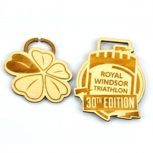 Wholesale Custom Design With Laser Engraving Logo Sport Marathon Wood Medals Holder Souvenir Blank Wooden Medal