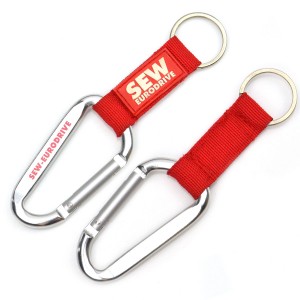 Hot Sale Fashion Personalised 25mm Short Lanyard Aluminum Climbing Clip Carabiner Hook Key Chain