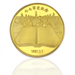 Sampel Gratis Logo Kustom 2D Desain Souvenir Acara Sejarah Koin Emas Antik Logam Tantangan Militer