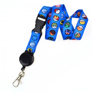 China Artigifts Wholesale Custom Sublimation Heat Transfer Lanyard Printed Retractable Badge Reel Accessories Lanyards With Logo