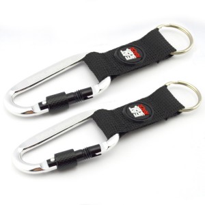 Hot Sale Fashion Personalized 25mm Short Lanyard Aluminium Scandere Clip Carabiner Hook Key Chain