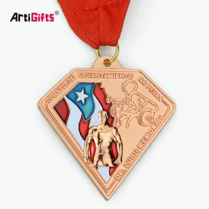 Lag luam wholesale Custom Design 3D Logo Plating Copper Metal Sublimation Enamel Sports Souvenir Medals