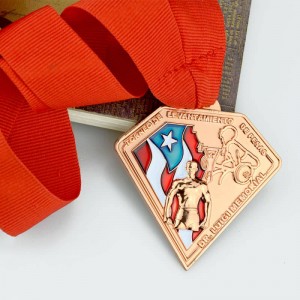 Набавка на големо со сопствен дизајн 3D лого обложување на бакарни метални сублимирани емајлирани спортски сувенирски медали