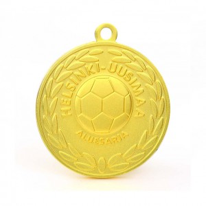 Chinese wholesale Custom Association Football/ Soccer Gold Sport Souvenir Award Medal France Wholesale Custom Antique Brass Stamped Champion Taekwondo Medal (216)