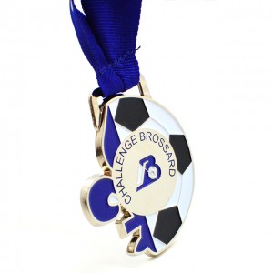 Artigifts Vysoce kvalitní profesionální přizpůsobený kovový maratonský sportovní medailon Zlatá medaile fotbalové trofeje
