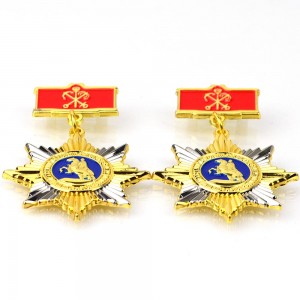 Marathon Sports Personalized Award Medallion Custom Zinc Alloy Sublimation 3D Engrave Plating Metal Golden Souvenir Military Medal