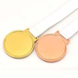 I-ODM Factory Custom Design Sublimation Ribbon Zinc Alloy Blank Medal