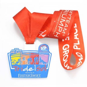 Výroba zakázkového kreativního designu Oboustranná medaile Kreslená hra na kole Přizpůsobená medaile za cyklistický závod
