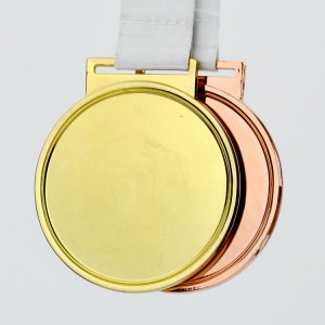 ODM Factory Custom Design Sublimation Ribbon Zinc Alloy Blank Medalya