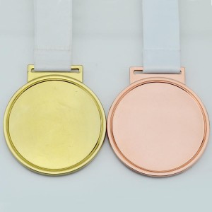 I-ODM Factory Custom Design Sublimation Ribbon Zinc Alloy Blank Medal