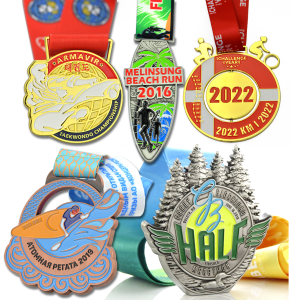 Medalha personalizada de liga de zinco 3D Metal 5K Maratona Triatlo Taekwondo Corrida Finisher Award Medalhas Esporte com fita
