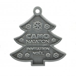 ODM OEM Christmas Tree Decorate Custom Antique Plating Iron Brass Copper Souvenir Metal Medallion Christmas Gifts Medal