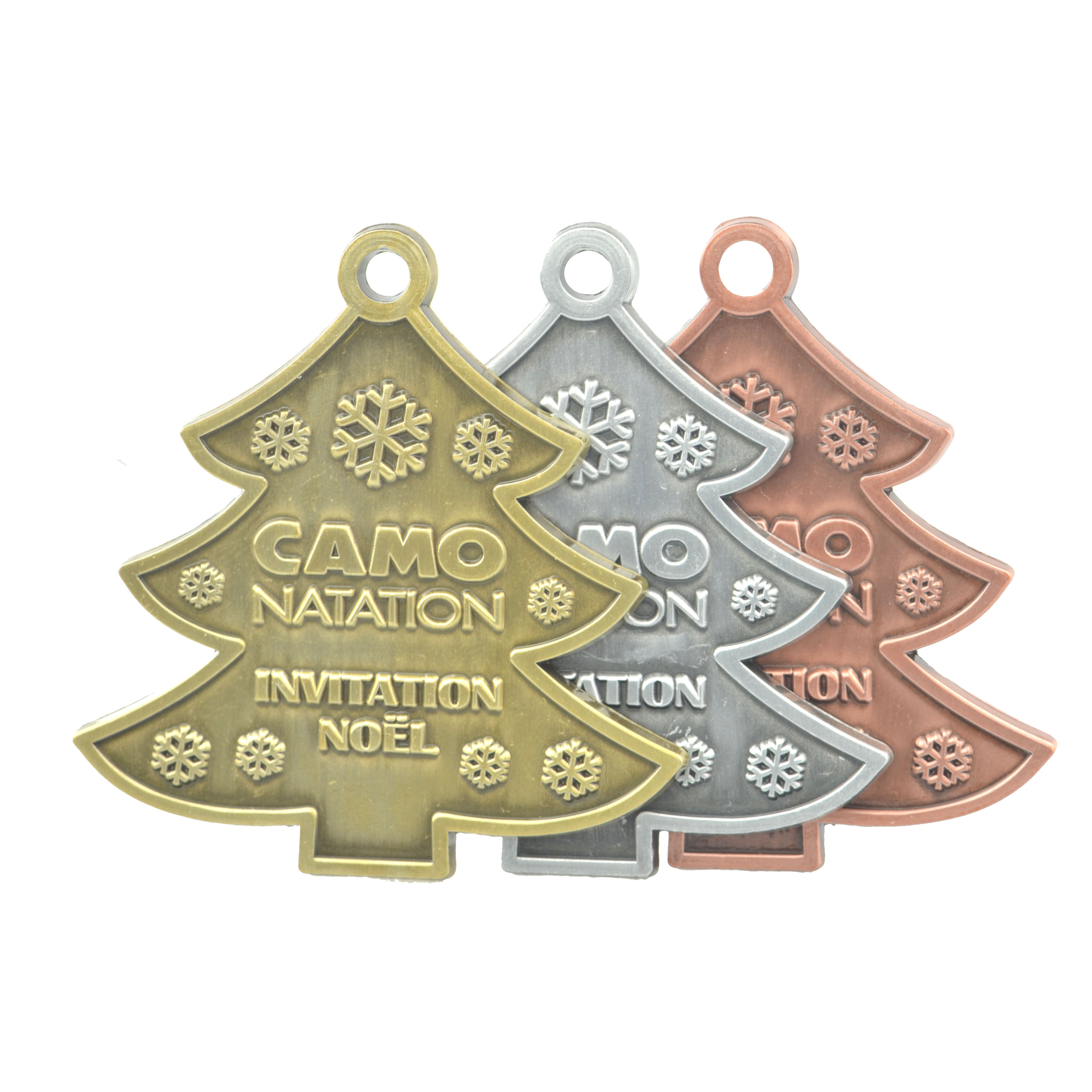 Professional China Sport Medals And Trophies - ODM OEM Christmas Tree Decorate Custom Antique Plating Iron Brass Copper Souvenir Metal Medallion Christmas Gifts Medal – Artigifts