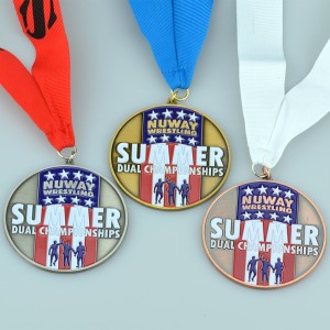 Custom Logo Award Medals: 3-Inch 3D Marathons, Virtual 10K, 25K Spinning Running Race Medals with Lanyard