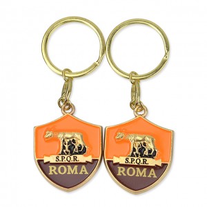 Luxe zakelijke promotie geschenken sleutelhanger dubbelzijdig metalen aangepaste logo sleutelhanger