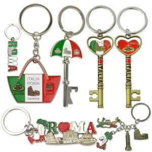 Promotional Gift Set 2D 3D Hard Soft Enamel With Bottle Opener Souvenir Countries Flags Keychains Custom Logo Metal Keychain