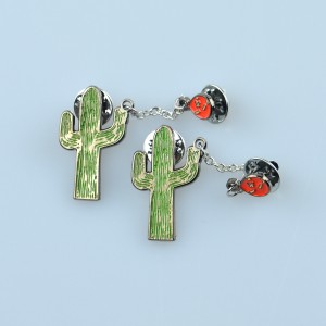 Suvenir de călătorie personalizat Khoan Ace drăguț Logo Designer Flower Cactus Slayer Email Pin Broșe Email Pin Broșă pentru cadou