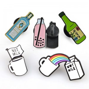 Fără ace de rever pentru ceașcă de metal minim Logo personalizat Design nou, email dur moale, ceai, lapte, bere, cafea
