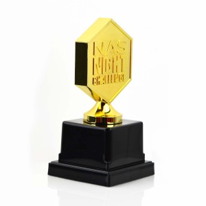Marathon Sports Award Medallion Custom Quality 3D Engrave Metal Blank Trophy Award Plaque Golden Star Trophy Cup