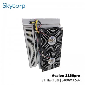 Canaan Avalon A1166 Pro 81T 3400W Bitcoin Miner