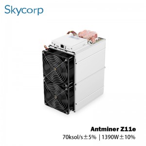 រោងចក្របានផ្គត់ផ្គង់ម៉ាស៊ីនរុករករ៉ែដ៏ល្អ Bitmain Antminer Z11e 70ksol/s Equihash Miner Power Consumption 1390W Blockchain miner Asic Miner Store