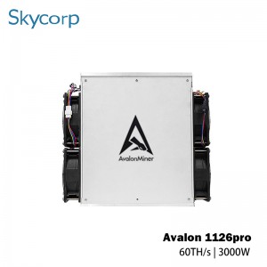 Kenaani Avalon A1126 Pro 60T 3420W Bitcoin Miner