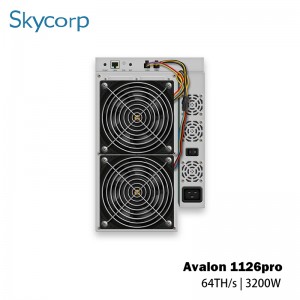 Minero Canaan Avalon A1126 Pro 64T 3420W Bitcoin