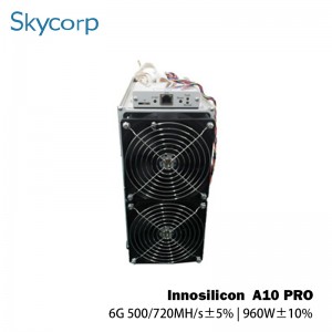Innosilicon A10 Pro 6G 500/720MH 960W ETH คนงานเหมือง