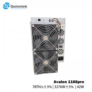 Canaan Avalon A1166 Pro 78T 3276W Bitcoin Miner