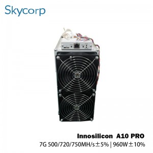 Innosilicon A10 Pro 7G 500/720/750MH 960W ETH олборлогч