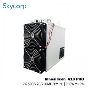 Minerador Innosilicon A10 Pro 7G 500/720/750MH 960W ETH