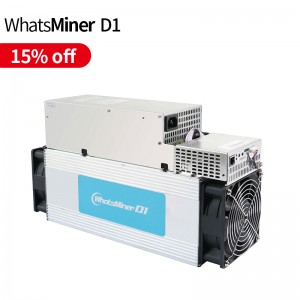 Alta relación efectiva MicroBT Whatsminer D1 44T 48T BTC minero asic máquina de minería bitcoin minero usado de segunda mano